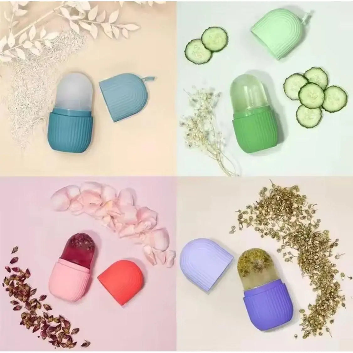 Face Ice Roller & Capsule Mold for Cooling Massage - Ageless pro